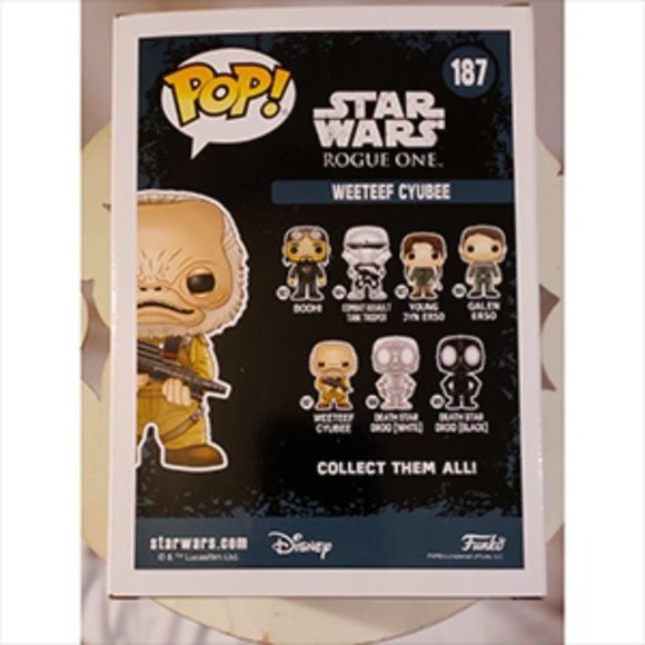 AUTHENTIC STAR WARS # 187 FUNKO POP WEETEEF VINYL BOBBLE HEAD NEW IN BOX - Picture 4 of 4